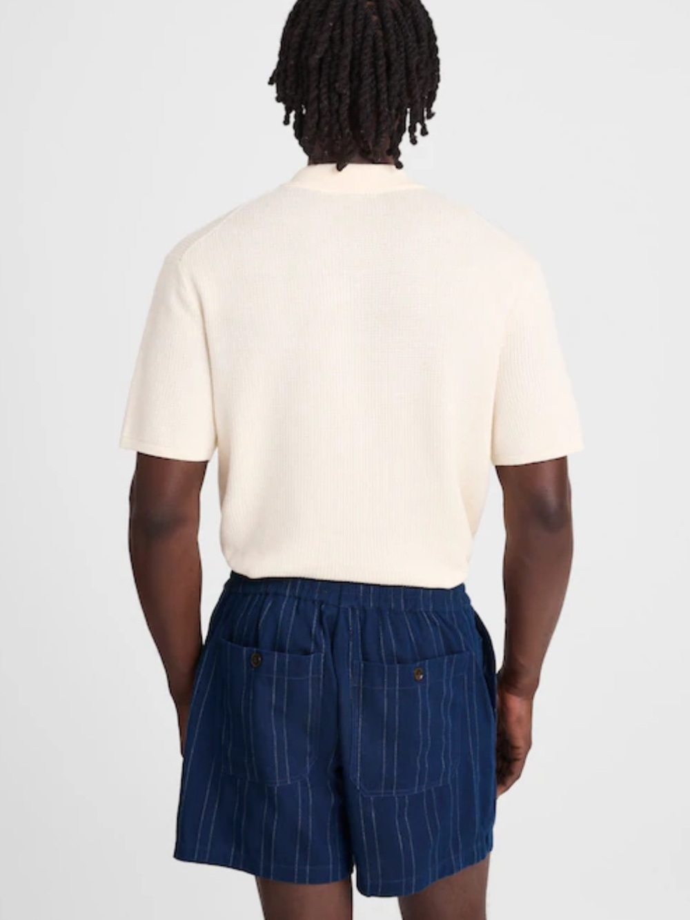 Madewell Men's Everywear Shorts Blue Indigo Stripe Size XL NWT - Picture 5 of 7